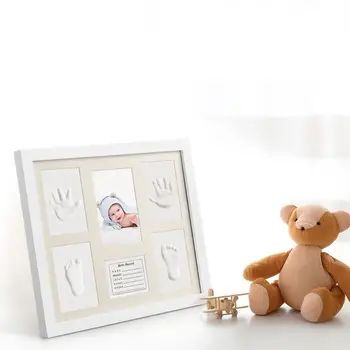 

Baby Shower Keepsake Kit For Parents, Baby Handprint and Footprint Frame Kit For Room Wall or Table Decor
