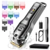 HATTEKER Hair Clipper Mens Beard Trimmer Professional Cordless Rechargeable Hair Cutter Kit Barber Shop Strong Power ► Photo 1/6