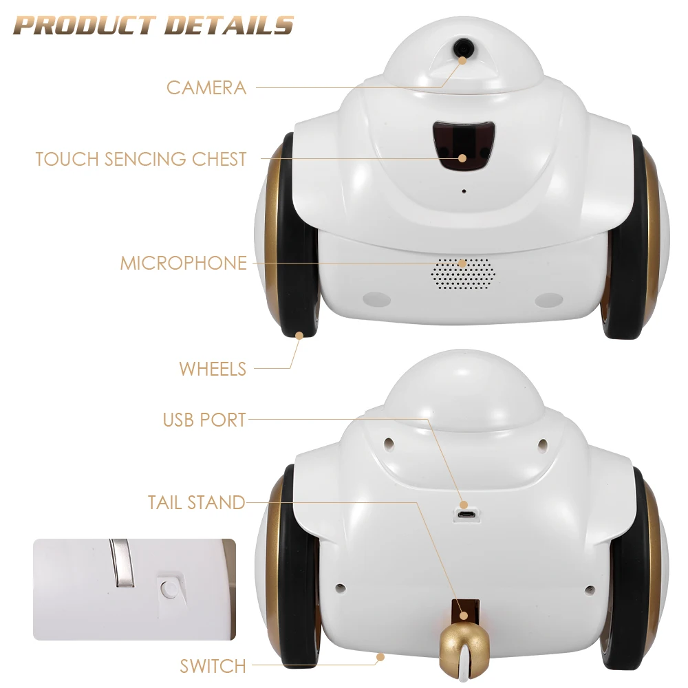 Интеллектуальный мониторинг RC робот R02 робот ПЭТ с 720P камера WiFi Домашняя безопасность умный интерактивный робот для детей