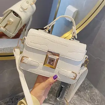 

Crocodile pattern Square Tote bag 2020 Fashion New High-quality PU Leather Women's Designer Handbag Lock Shoulder Messenger Bag