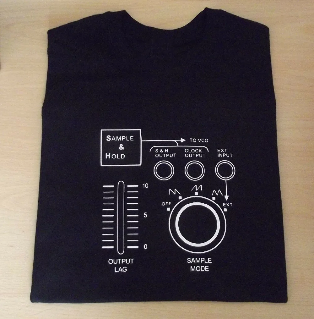 Ретро Synth полу модульная Eurorack образец &amp Hold дизайн футболка 2019 модные брендовые