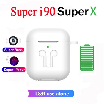 

I90 Super X TWS Pop Up Wireless Bluetooth Earphones 9D Bass Sport Earbuds Headset Pk I10 I30 i40 I50 i70 i60 I80 Tws