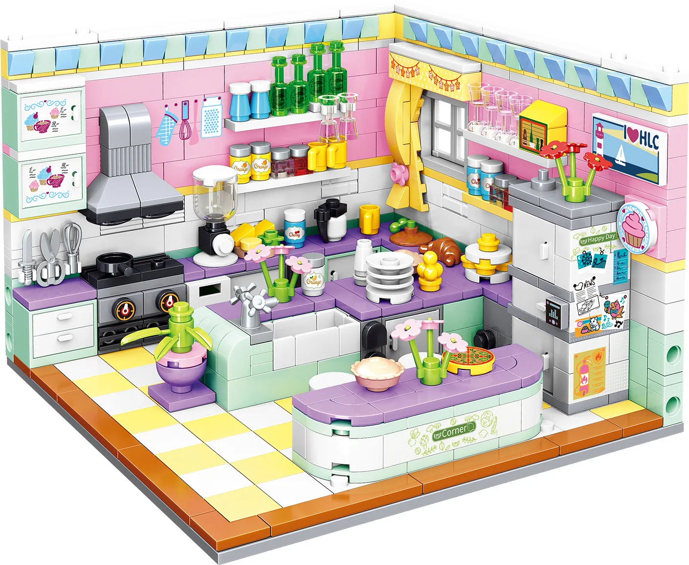 194PCS City Building Blocks Sets Kits Friends House Bedroom Kitchen Model 3 IN 1 Deform Brinquedos Educational Toys for Girls | Игрушки и