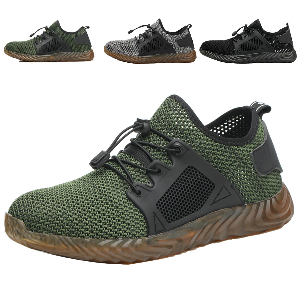 Zapatillas indestructibles con punta de para hombre y mujer, zapatos de seguridad para el trabajo, diseño moderno, a prueba de transpirables y ligeros, modelo Ryder|Calzado vulcanizado de hombre| -