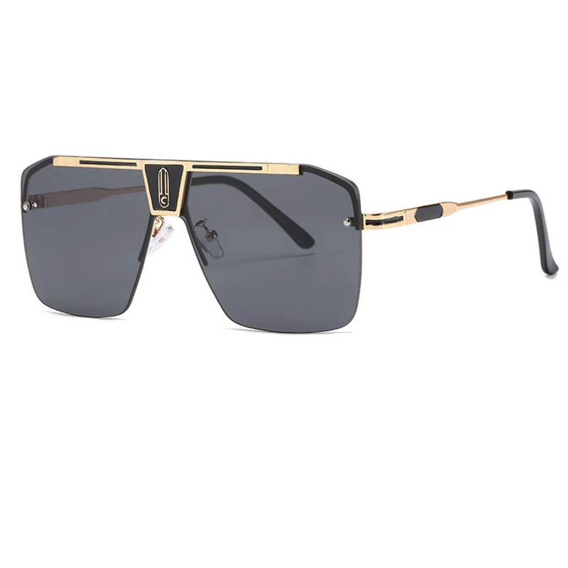 Trendy Square Aviator Sunglasses for Men Women Retro Metal Gradient  Sunglasse