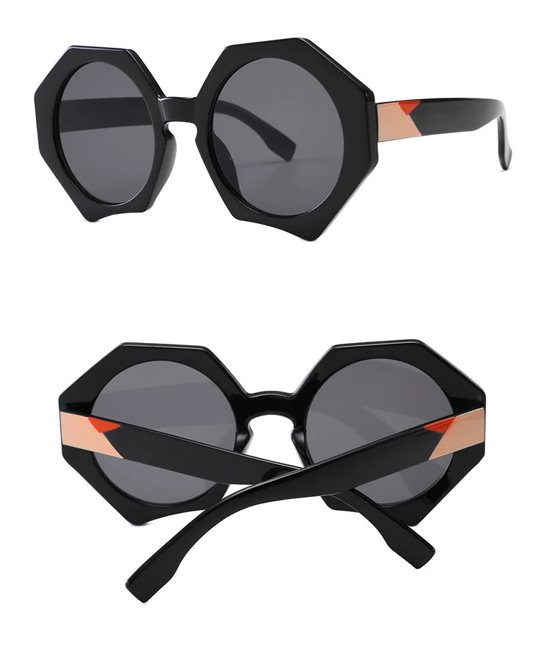 Zerosun поддельные очки оправа для мужчин и женщин Винтаж стимпанк очки женские многоугольные толстые Восьмиугольные очки Панк