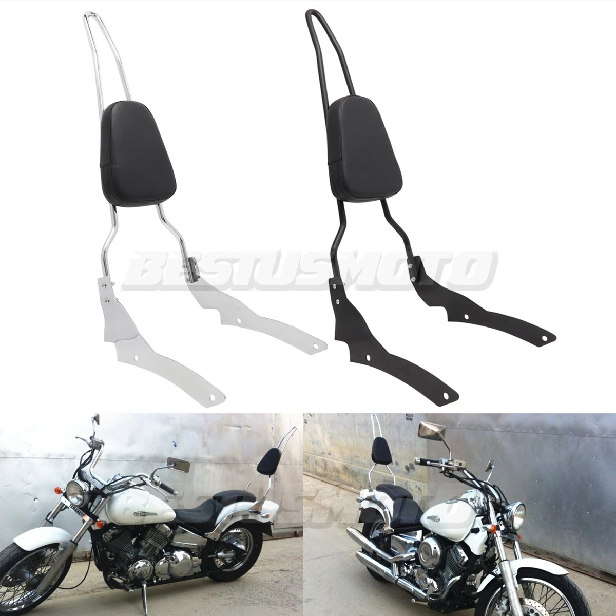 Motorcycle Backrest Sissy Bar For Yamaha Dragstar VStar 400 650 XVS400