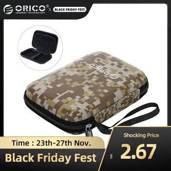 

ORICO 2.5 inch Protection Bag for Power Bank HDD SSD Hard Disk Drive Portable Protector Enclosure Case Camo Gray/Blue/Black