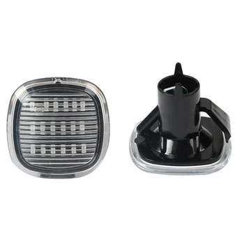 

2Pcs Car Dynamic LED Side Repeater Indicator Light Flowing Side Marker Signal Lamp Light for A3 A4 A8 for Skoda Octavia Whi