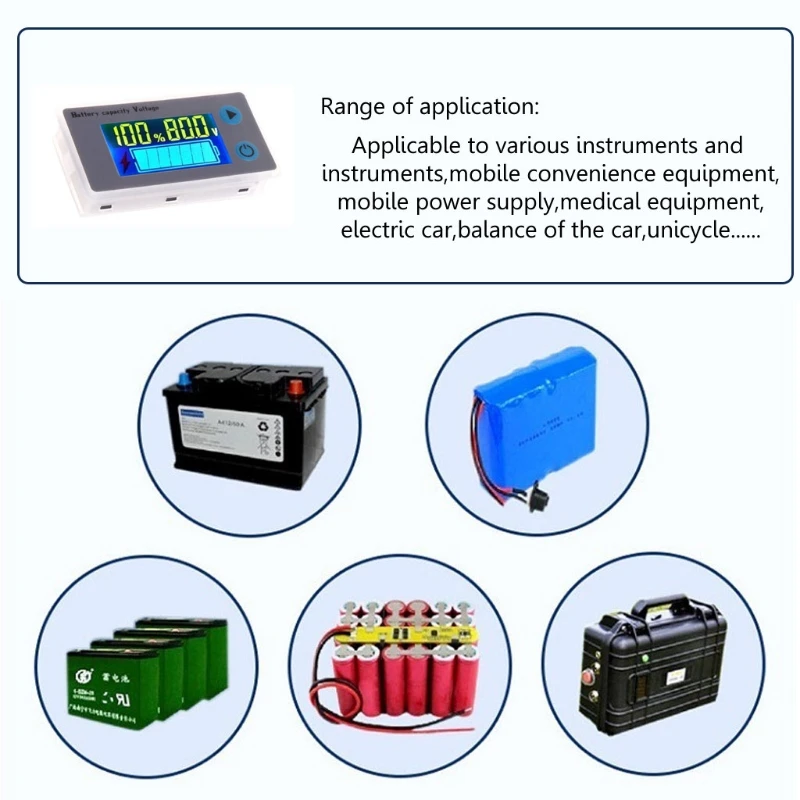 electronic micrometer 10-100V Universal Battery Tester Capacity Voltmeter Tester Charging System Analyzer with LCD Display Car Lead-acid Indicator noise decibel meter