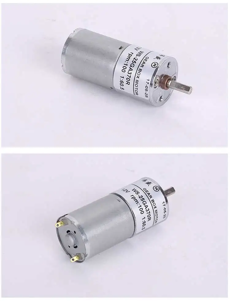 DC редуктор ed Мотор 12V вперед и назад регулирующий двигатель скорости 24V микро редуктор WS-25GA370R