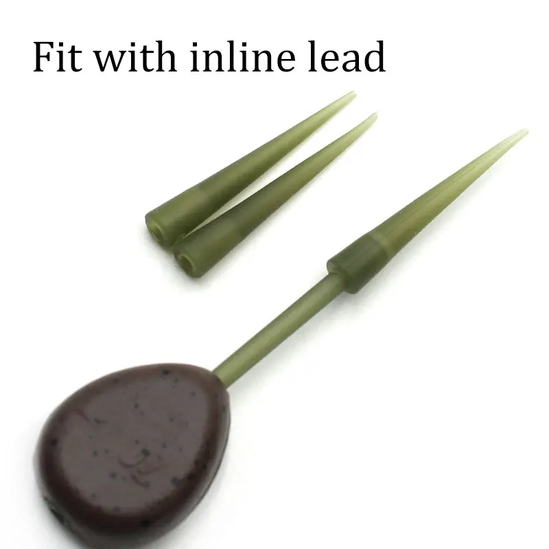 50 Pezzi Di Gomma Coda Cono Tubo Accessori Pesca - Foto 10