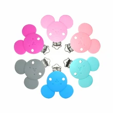 Clip de dentition en Silicone pour bébé, 3 pièces, pour sucette, souris, DIY, porte mamelon en chaîne factice pour nouveau nés, jouets d'allaitement 