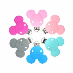 3Pcs Silicone Clip for Pacifier Mouse Teether Clip DIY Baby Dummy Chain Nipple Holder Newborns Soother Nursing Teething Toys