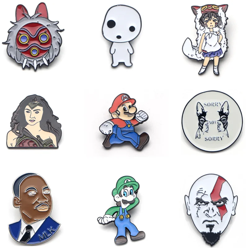 

Character theme cartoon pink dog Enamel Pin Brooches Badge for Clothing charming Lapel Pins Jewelry Gifts E41