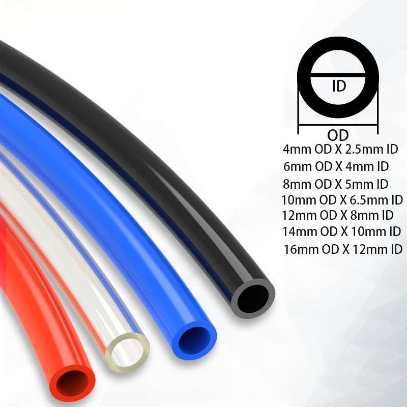 Air Compressor Hose Pneumatic Tube 1m pneumatic hose pu pipe 4 * 2.5 mm 6 * 4 mm 8 5 10 6.5 12 8 14 10 16 12 air tube compressor hose
