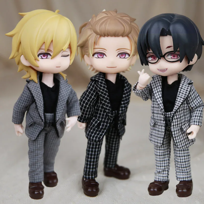 

3PCS Obitsu11 OB11 GSC 1/12BJD suit uniform coat+pants+vest 4 colors handsome doll clothes doll clothes accessories