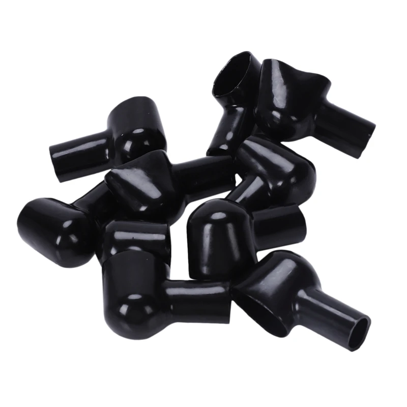 

Hot 3C-10 x Black Soft Plastic Smoking Pipe Shaped Battery Terminal Caps Boots
