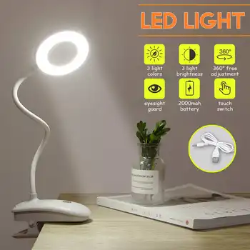 

Desk Lamp USB LED Table Lamp Table Touches 3 Modes Portable LED Table Lamp with Clip Bed Reading Book Night Light LED Desk Lamps