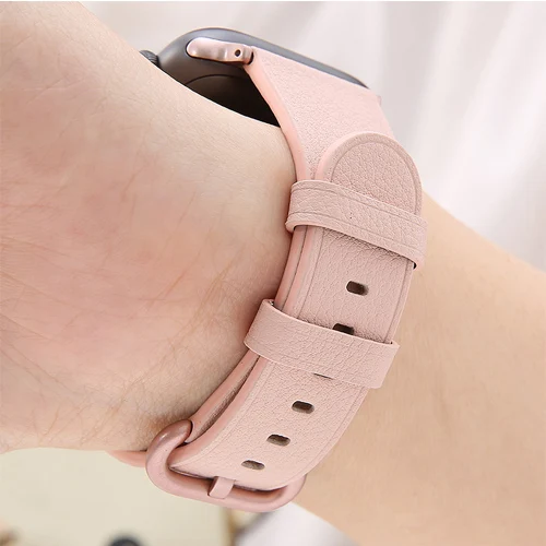 Pink2 Ремешок для apple watch 4 ремешка 44 мм 40 мм correa 42 мм 38 мм iwatch series 3 2 кожаный браслет pulseira аксессуары для apple watch - Цвет ремешка: Pink2