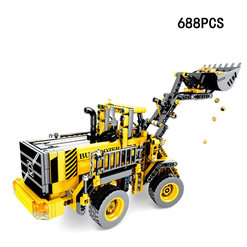 Совместимость с legoed Technic Drill Car dozer compactor pushdozer mobike crane Mine truck Engineering строительные