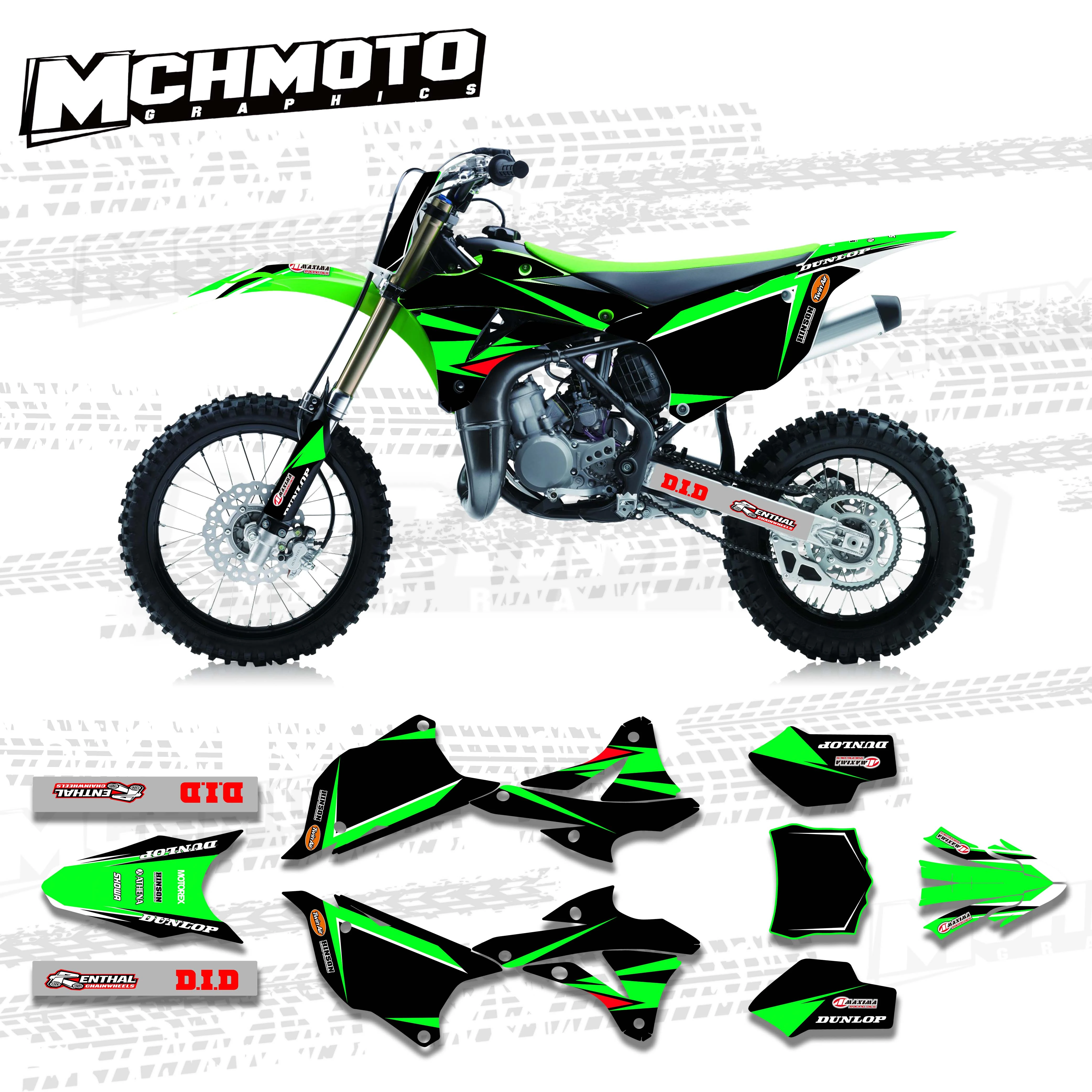 MCHMFG Graphics & Background Decal Sticker Kit Kawasaki KX85 KX100 2014 2015 2016 2017 2018 2019 KX 85 100|Decals & - AliExpress