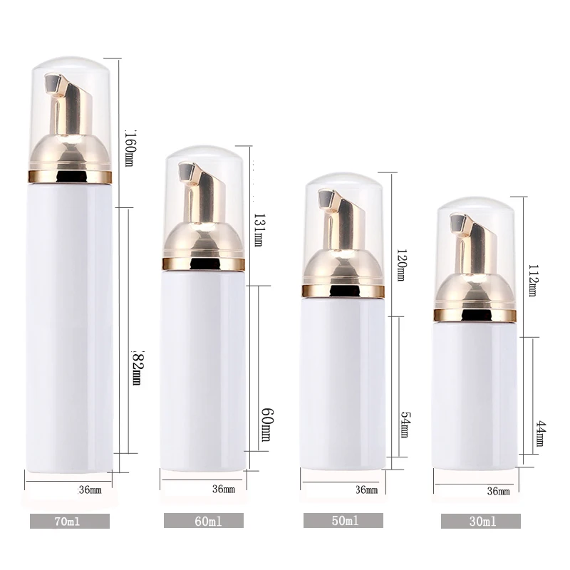 10pcs/lot 30ml 60ml black Soap Dispenser Plastic Foamer Pump Bottle Empty Face Lashes Cleanser Frosted black Cosmetic Bottle