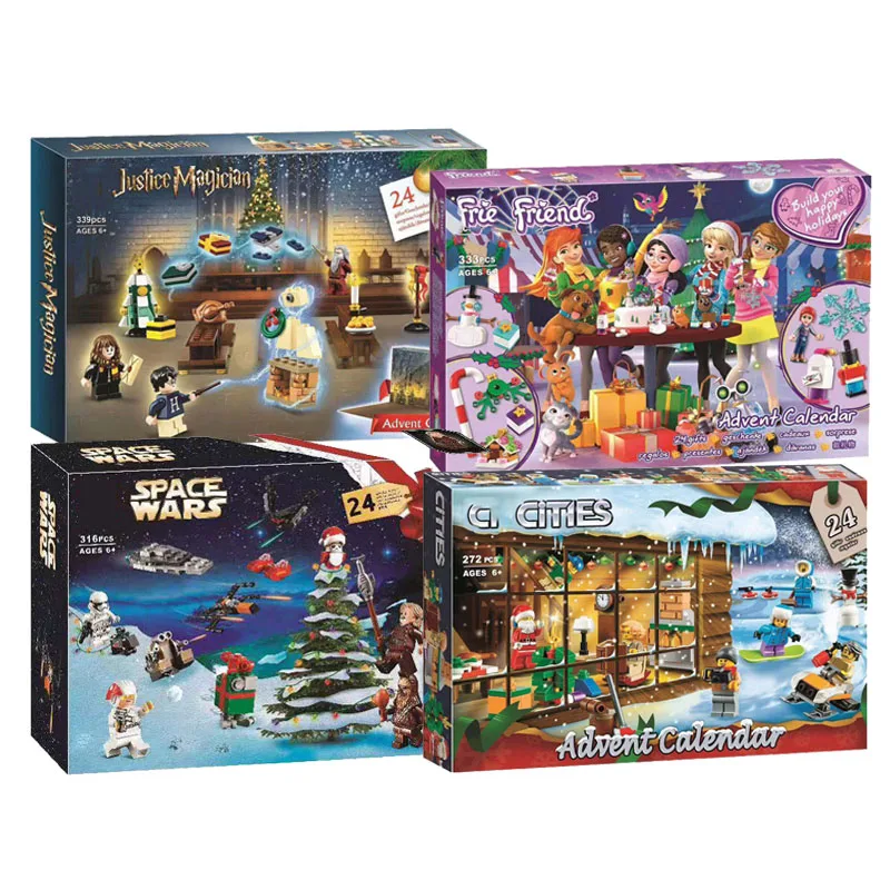 

New Advent Calendar Girl Star Wars City Set Compatible Legoingly Christmas Calendar Building Blokcs 75964 75245 41382 60235 Gift