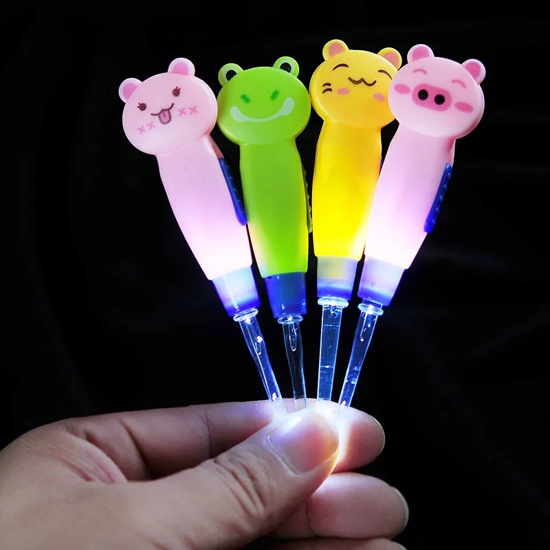 Высококачественная безопасная Ушная ложка из АБС-пластика с милыми мультяшными животными, светящаяся Съемная Ушная ложка разных цветов