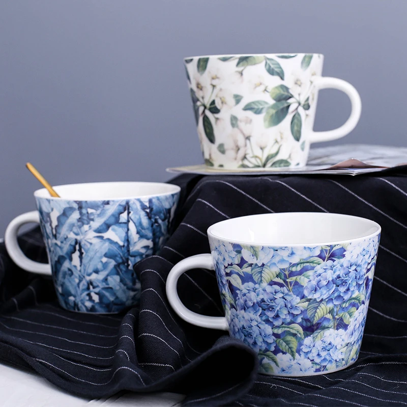 

Japan Personalised Ceramic Mug Coffee with Spoon Vintage Humour Modern Espresso Cup Creative Kitchen Cup Tazas Drinkware