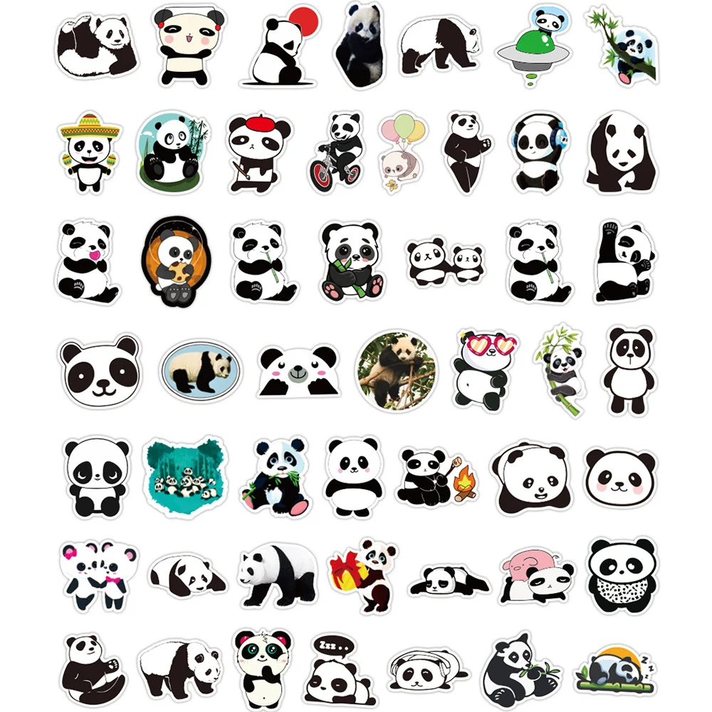 1 Caixa De Adesivos Temáticos De Panda, Desenhos Animados E Decoração  Estilo Doodles Adoráveis Para Notebook, Garrafa De Água, Porta De Vidro,  Fundo De Parede