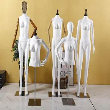 

2style ABS plastic female mannequin Half body model display stand wedding dress clothing store Iron base dummy platform D142
