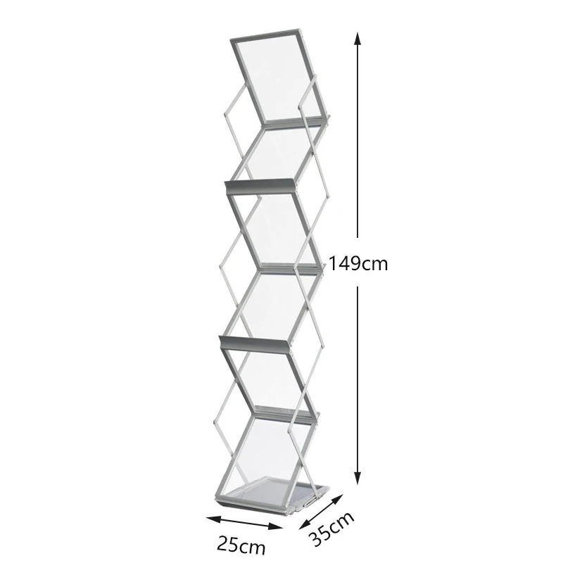 Aluminum Alloy Bookshelf Foldable Storage Rack Magazine Holder Living Room Furniture Sundries Display Stand Cabinet Bookcase storage rack,book display stand,cube storage organizers,corner wall shelves