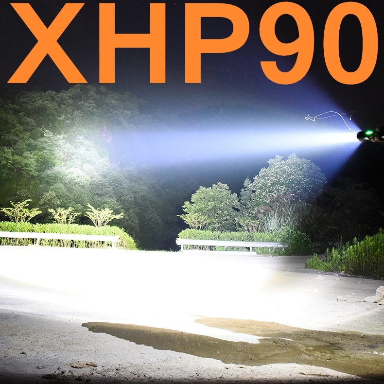 Мощный светодиодный фонарик XHP70.2 XHP90 перезаряжаемый фонарь супер