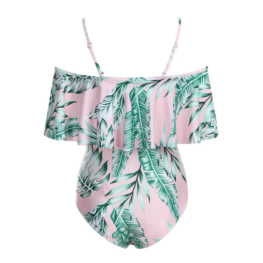 Танкини для беременных, женский летний Купальник бикини с оборками и листьями для беременных, пляжный костюм для беременных купалник, Maillot De Bain Femme