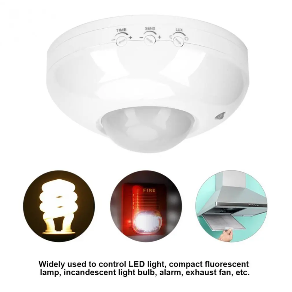 

Switch Adjustable Infrared Motion Sensor 110V-240V Body Movement Ceiling Infrared Sensor Bulb Switch