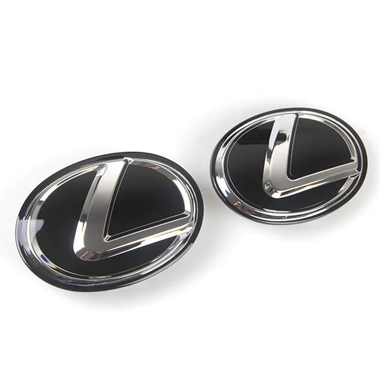 

Lexus Car Logo Lexus Refit Auto Logos Black And White with Pattern Mirror Crystal Standard Front And Back Car Logo Sticker
