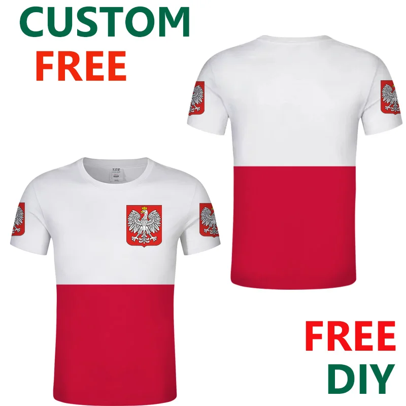 Польская летняя футболка на заказ, мужская спортивная футболка, сделай сам, футболка с эмблемой полска, персонализированные футболки, PL Polacy, футболка - Цвет: Poland07