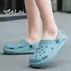Large Sizes Woman's Slippers High Quality Half Sandals Women 2023 Couple Sandals Man Summer Waterproof Beach Hole Shoes Flat G28 1