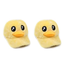 Желтый утенок из мультфильма бейсбольная кепка s для мужчин и женщин, детская кашемировая Теплая Зимняя кепка Snapback Gorras, шапка для родителей и ребенка