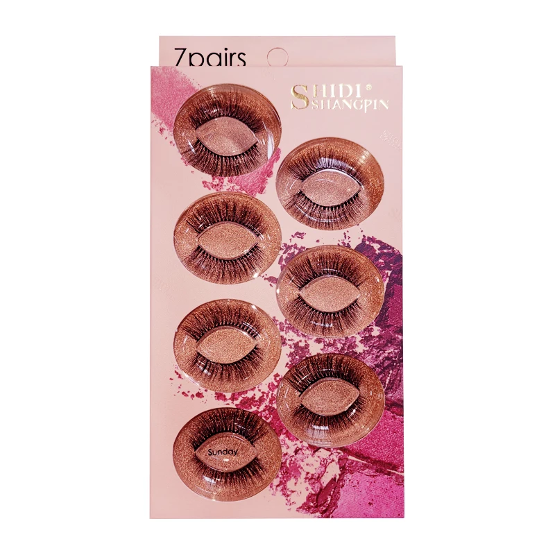 YSDO 7 пар 3D норковые ресницы драматические MakeupLashes пушистые норковые накладные ресницы wispy Box упаковка Поддельные ресницы