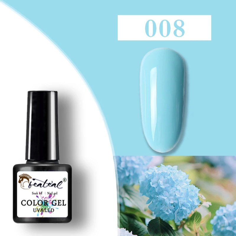 Beateal Gel Lucky Nail Polish Vernis Semi Permanant UV Gel Varnish Hybrid Long Lasting Soak Off Glitter Gel Stickers For Nails - Цвет: 008
