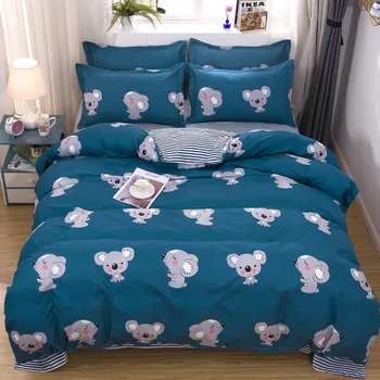 

Cartoon mouse bedding set king queen full single family size Home Textile bed sheet pillowcase & duvet cover set