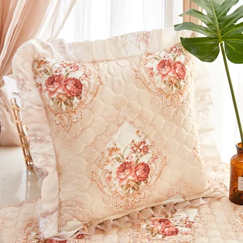 

45x45/55x55cm European floral pillowcase cushion cover decorative sofa pastoral frill pillow cover bed household