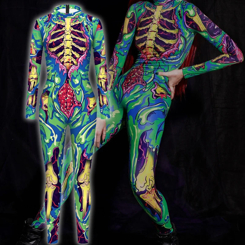 Adult Women's Skeleton Print Bodysuit main image 0