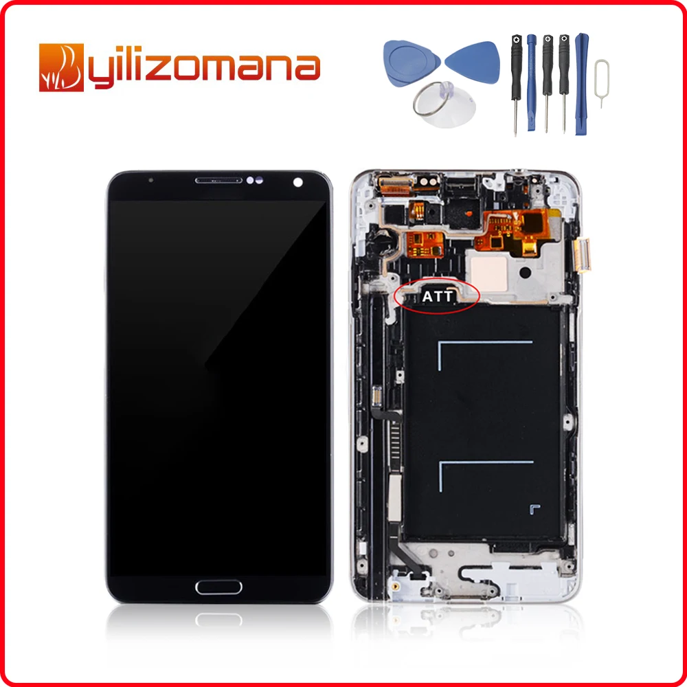 

5.7" Super Amoled For SAMSUNG GALAXY Note 3 LCD Display Touch Screen Digitizer with Frame N9005 N900A N900T for Note 3 Display