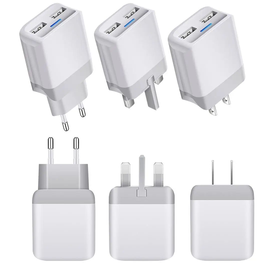 Зарядное устройство с двумя портами usb универсальный для мобильных телефонов адаптер быстрой зарядки