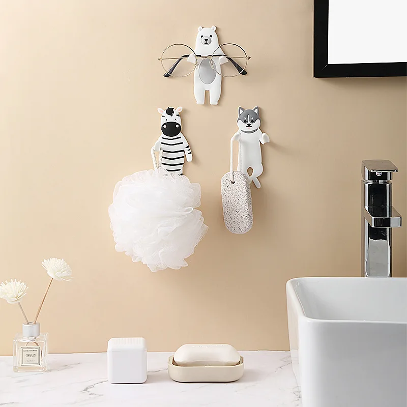 Cute Animal Fridge Hook Crochet Holder Removable Kitchen Hooks