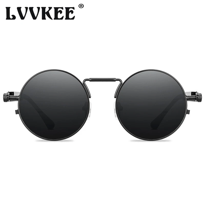 LVVKEE 2020 классические круглые солнцезащитные очки в стиле стимпанк для мужчин и
