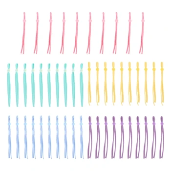 

50 Pcs/Pack Sewing Elastic Band Cord with Adjustable Buckle Stretchy Earloop Lanyard Earmuff Rope for DIY Face Covers Supplies
